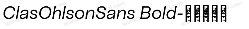 ClasOhlsonSans Bold字体转换